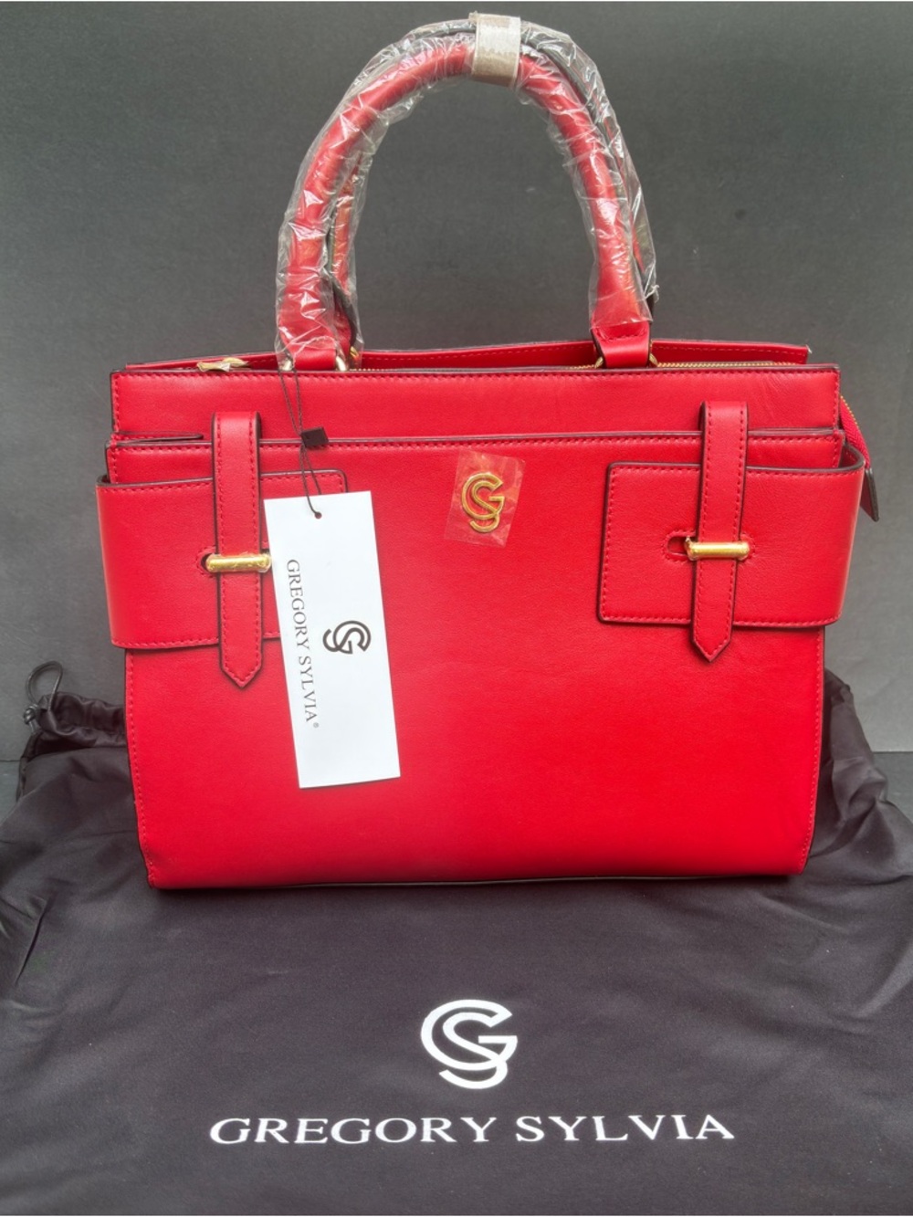 Gregory Sylvia Red Satchel Tote Bag Handbag